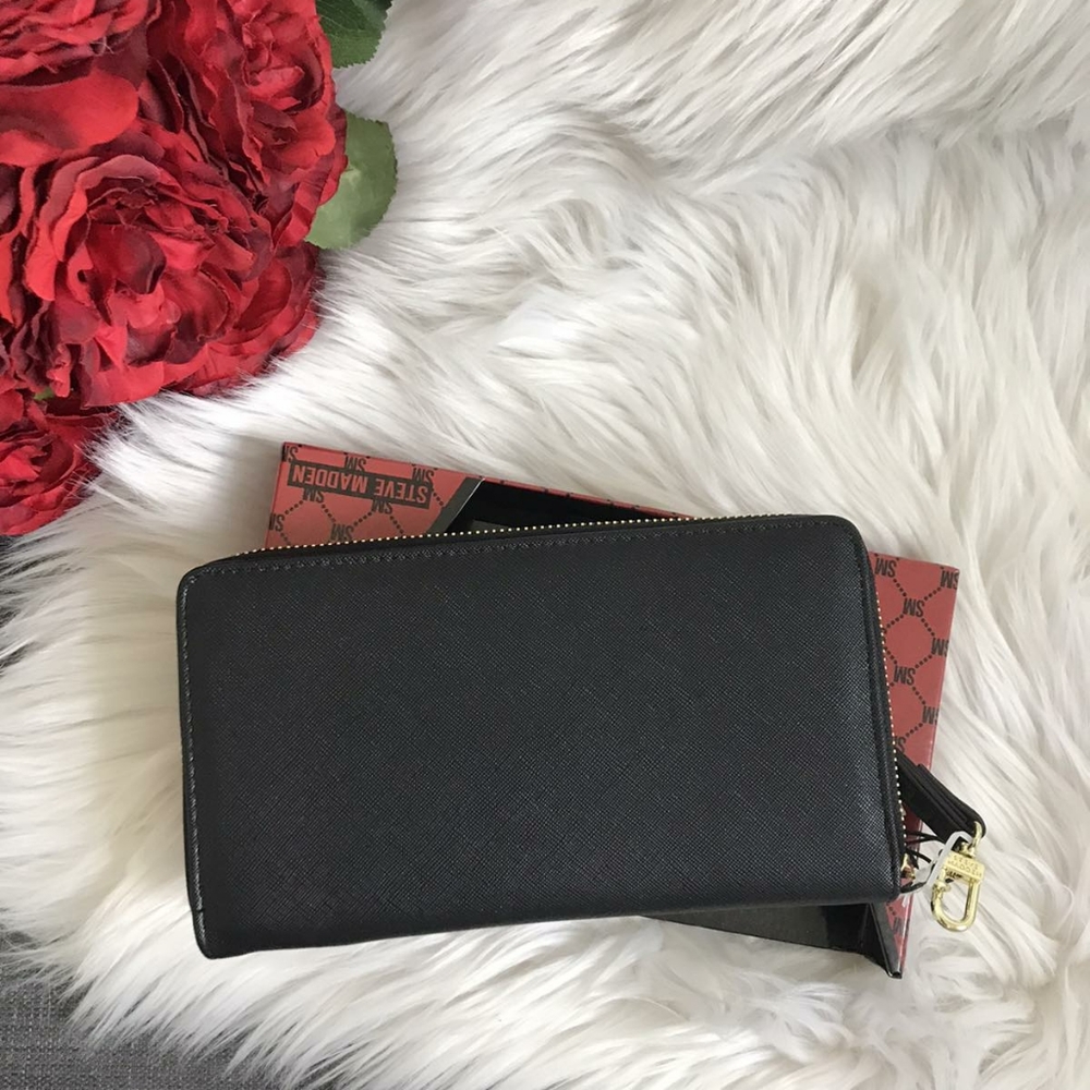 NWT STEVE MADDEN ZIP AROUND WALLET WRISTLET CASE WITH BOX - Picture 7 of 7
